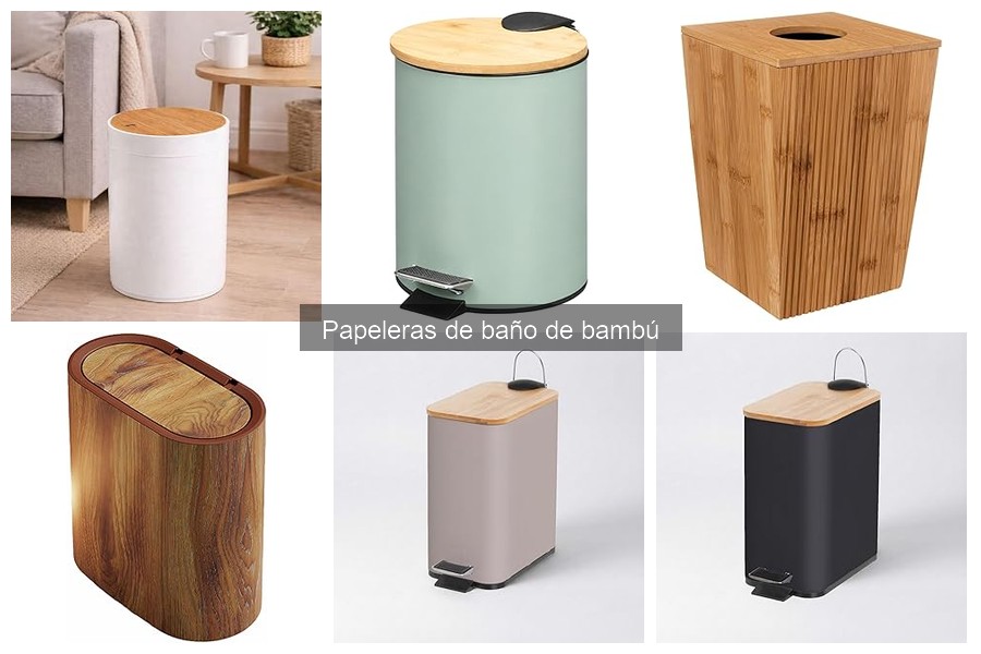Comparativa: Papeleras de baño de bambú vs plástico