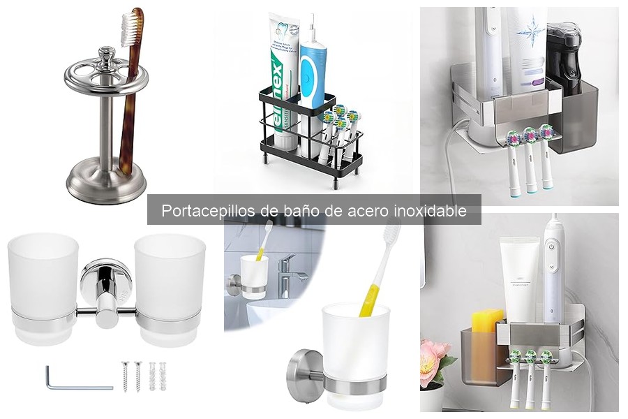 Comparativa: Portacepillos de acero inoxidable vs plástico