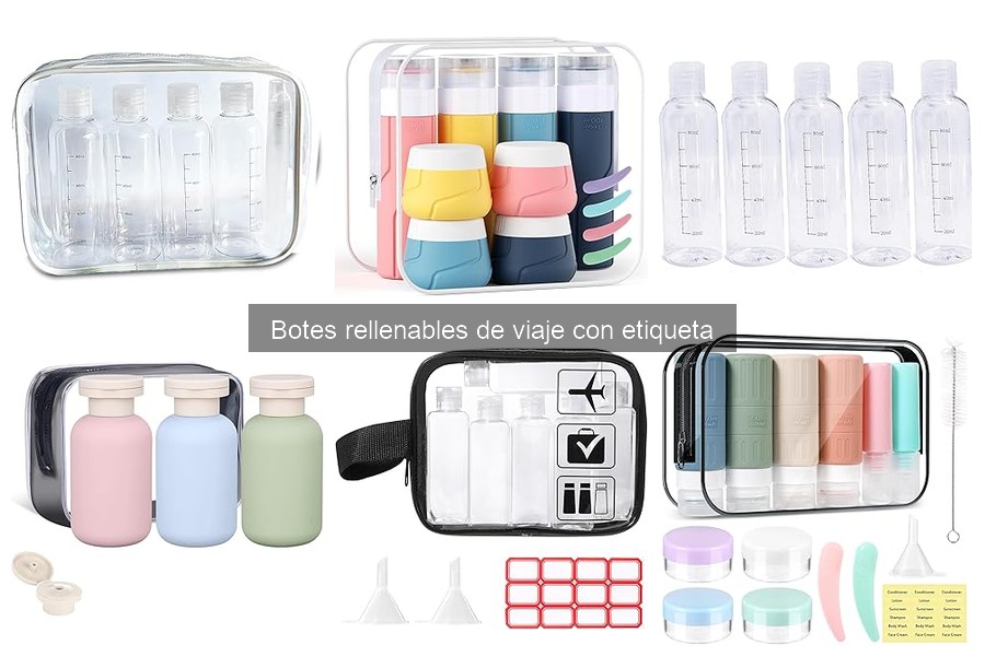 Compra botes rellenables de viaje con etiqueta al mejor precio