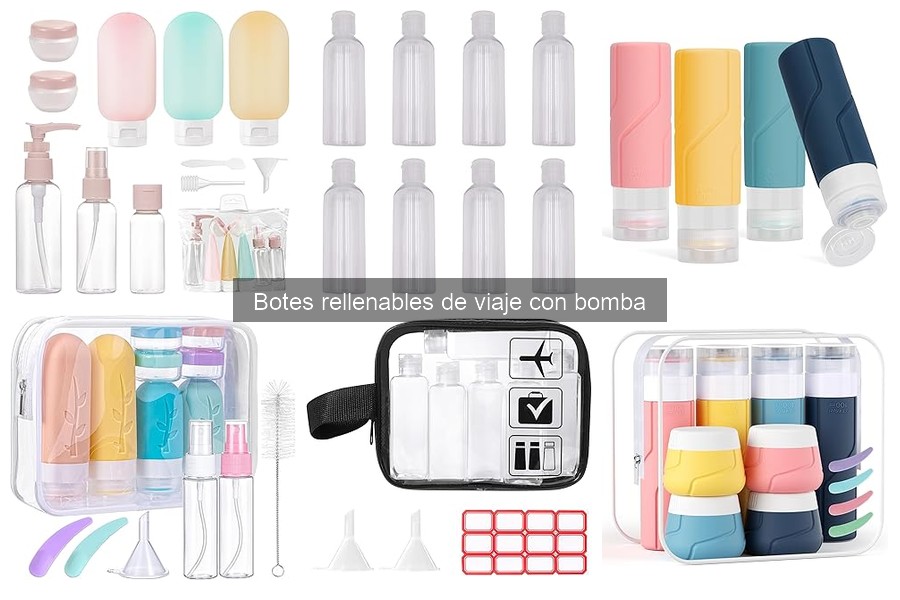 ¿Cuánto cuesta un bote rellenable de viaje con bomba?