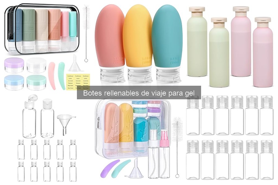 ¿Cuántos botes rellenables para gel necesito en mis viajes?