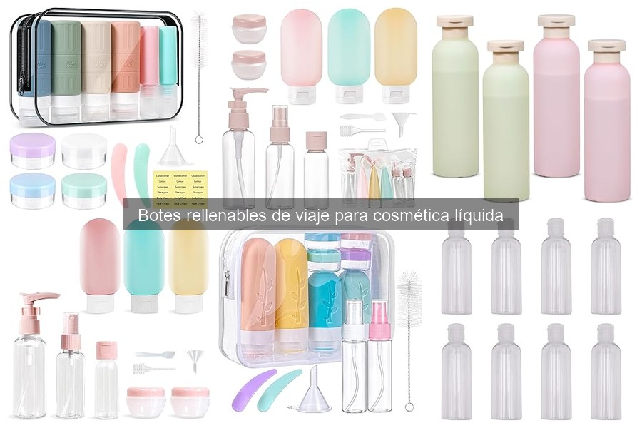 Dónde comprar botes rellenables de viaje para cosmética líquida