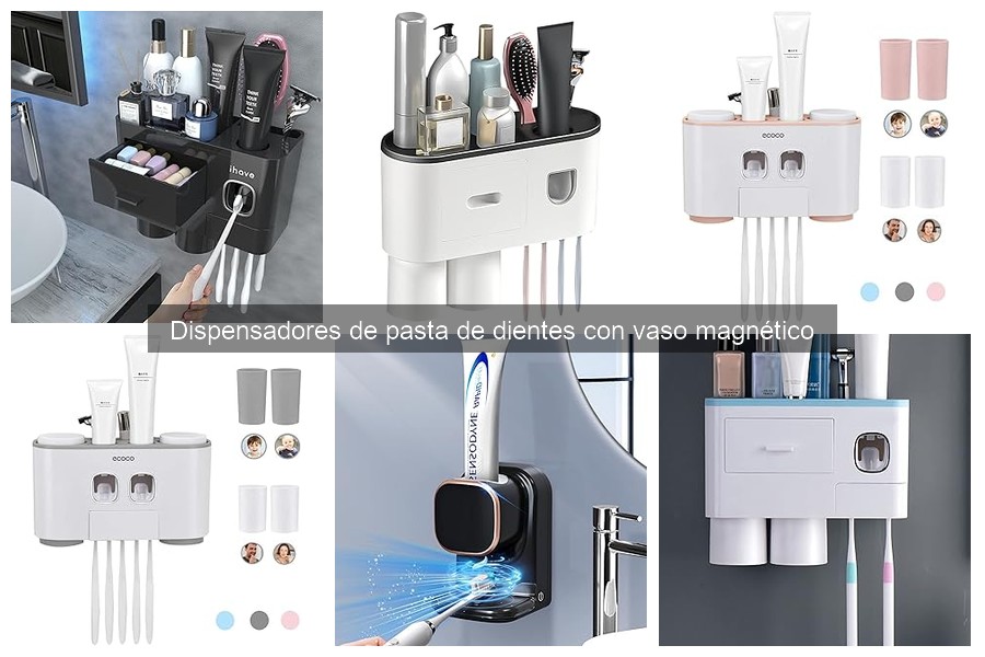 Dónde comprar dispensadores de pasta de dientes con vaso magnético
