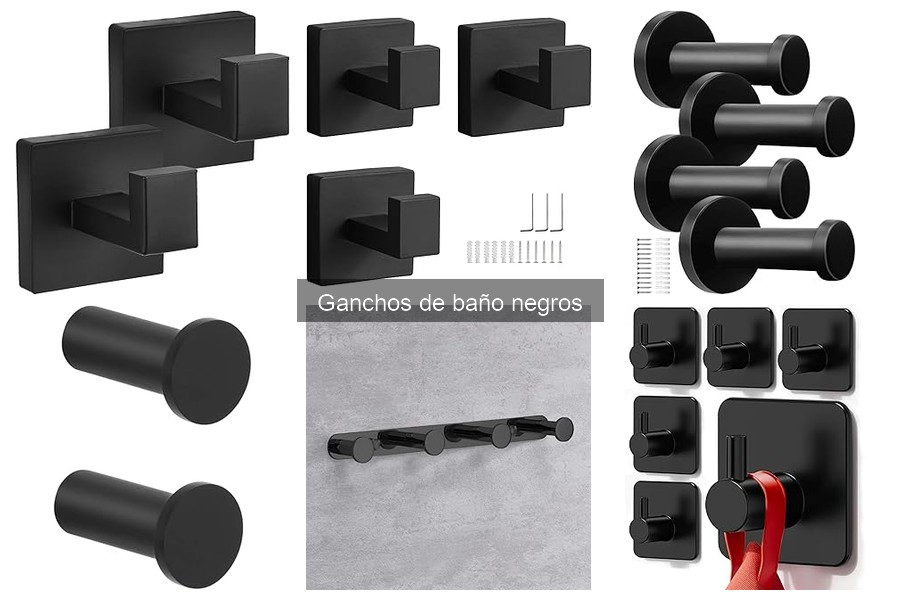 Dónde comprar ganchos de baño negros baratos y estilosos