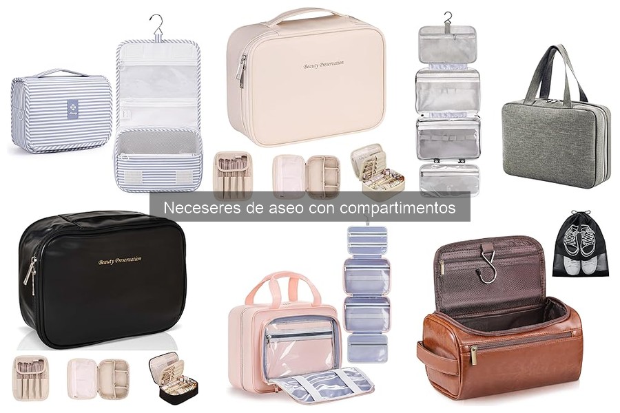 Dónde comprar neceseres de aseo con compartimentos a buen precio