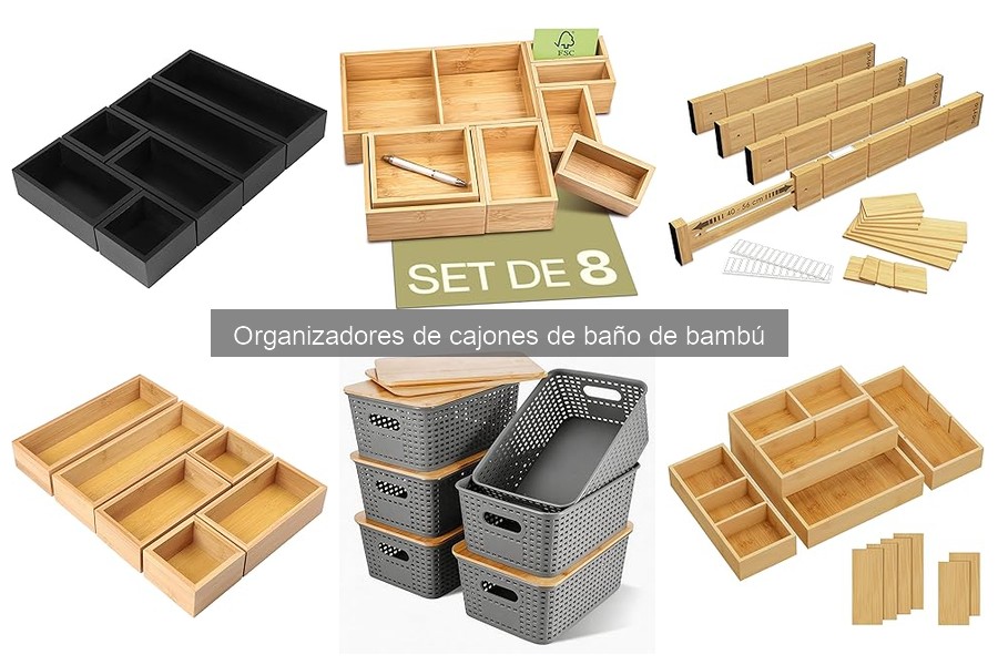 Dónde comprar organizadores de cajones de baño de bambú