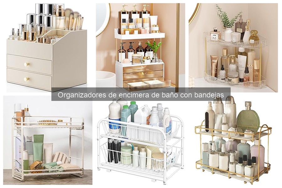 Dónde comprar organizadores de encimera de baño con bandejas