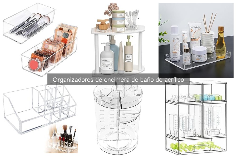 Dónde comprar organizadores de encimera de baño de acrílico