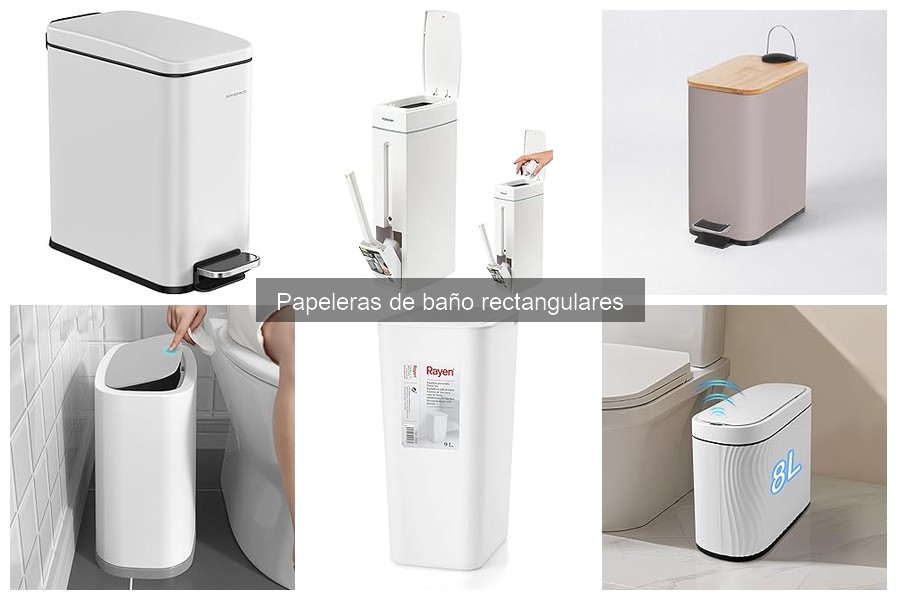 Dónde comprar papeleras rectangulares de baño a buen precio