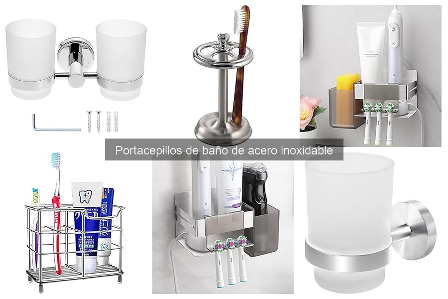 Dónde comprar portacepillos de acero inoxidable en oferta