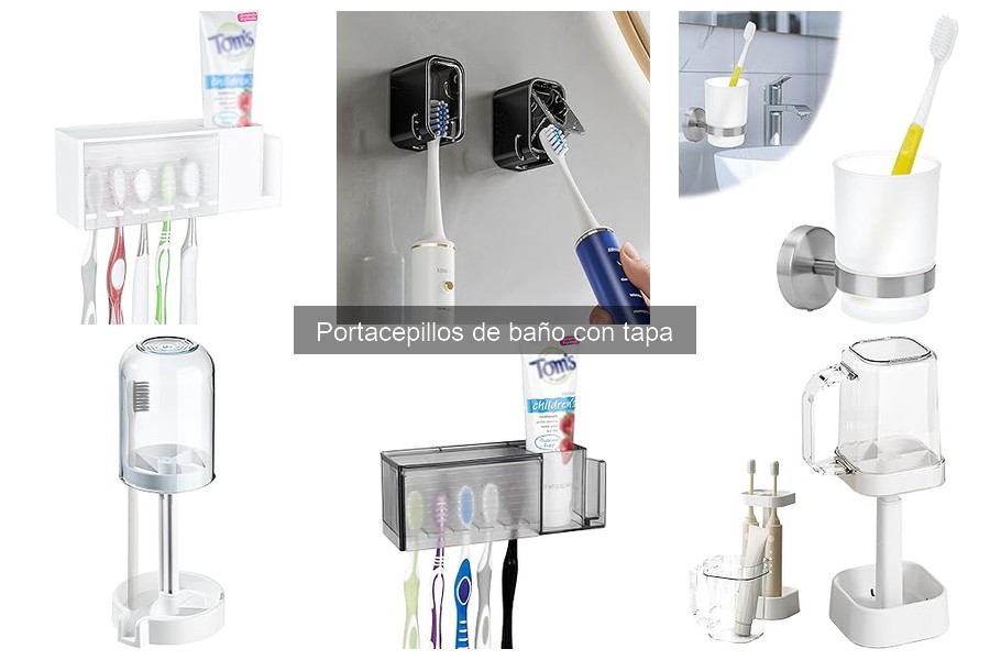 Dónde comprar portacepillos de baño con tapa a buen precio