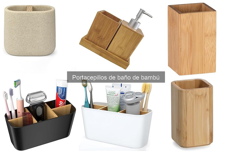 Dónde comprar portacepillos de baño de bambú