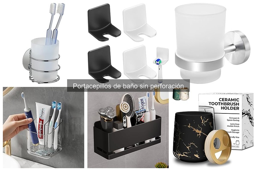 Dónde comprar portacepillos de baño sin perforación a buen precio