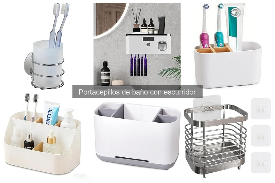 Dónde comprar un portacepillos de baño con escurridor