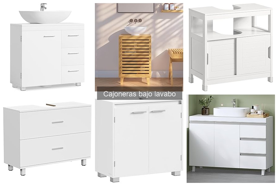 Espacio ideal para cajoneras bajo lavabo: guías y medidas