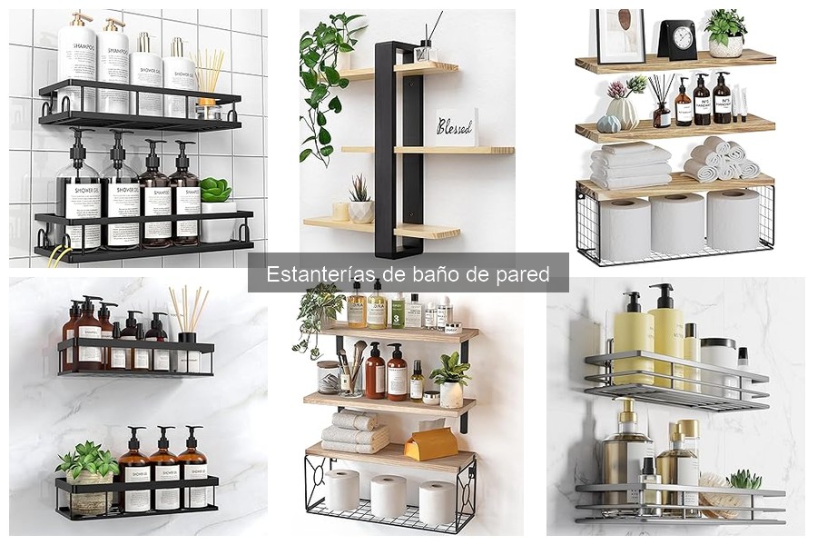 Estanterías de baño de pared ideales para espacios pequeños