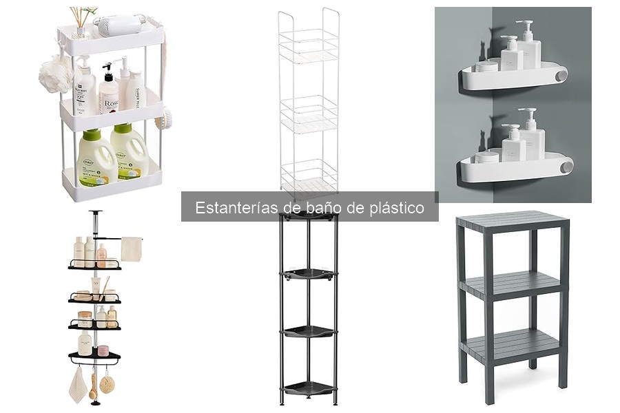 Estanterías de baño de plástico: Organización práctica de higiene