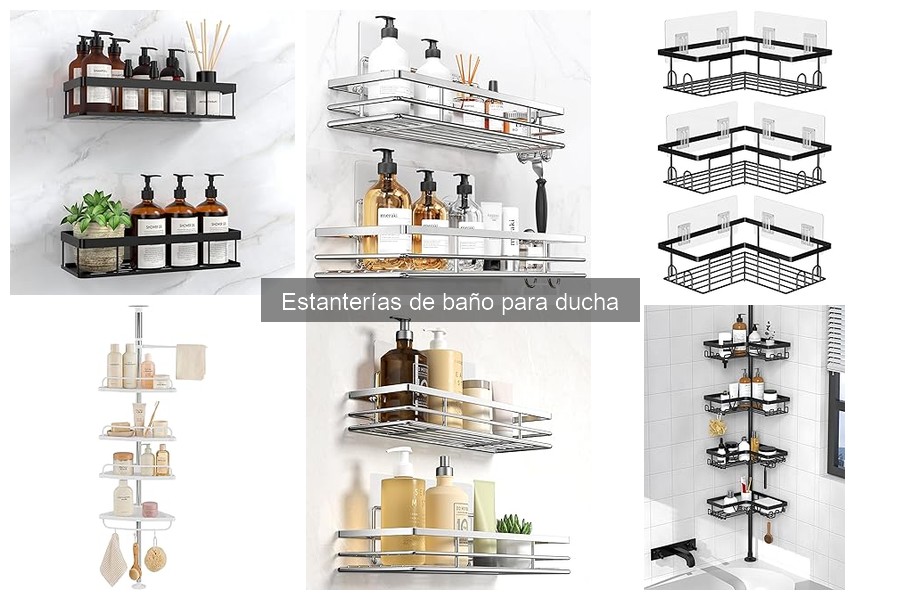 Estanterías de baño para ducha: características y funciones