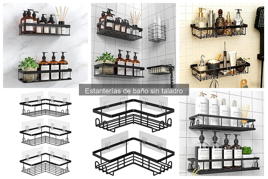 Estanterías de baño sin taladro que soportan más peso