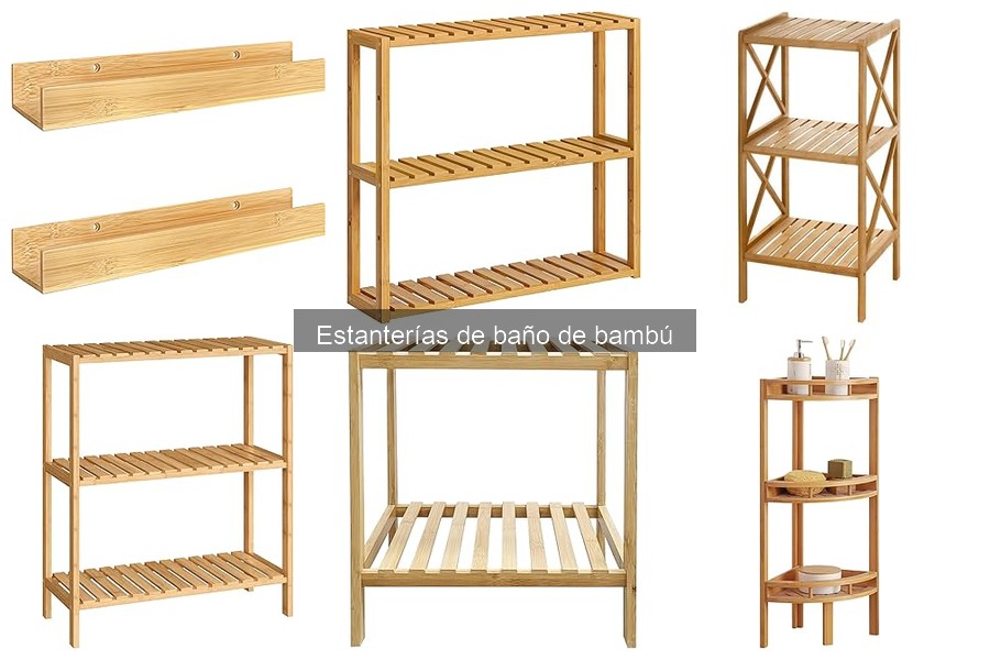 Estilos de decoración con estanterías de baño de bambú