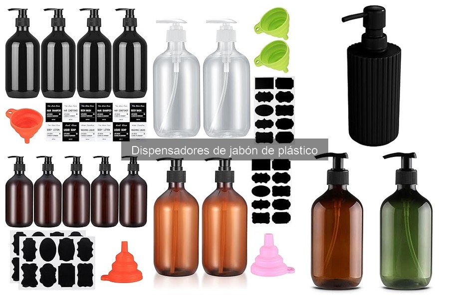 Estilos de dispensadores de jabón de plástico para decorar tu baño