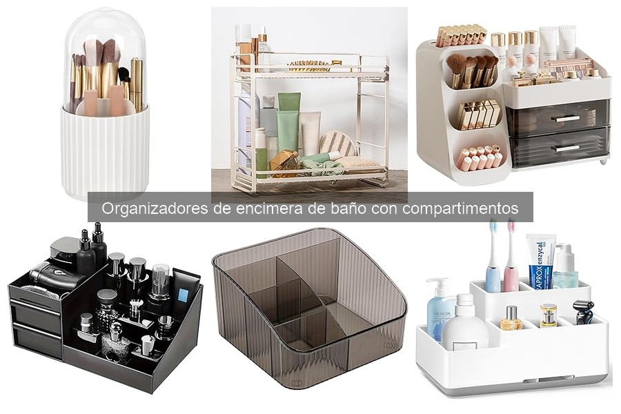 Estilos de organizadores de encimera de baño para decorar