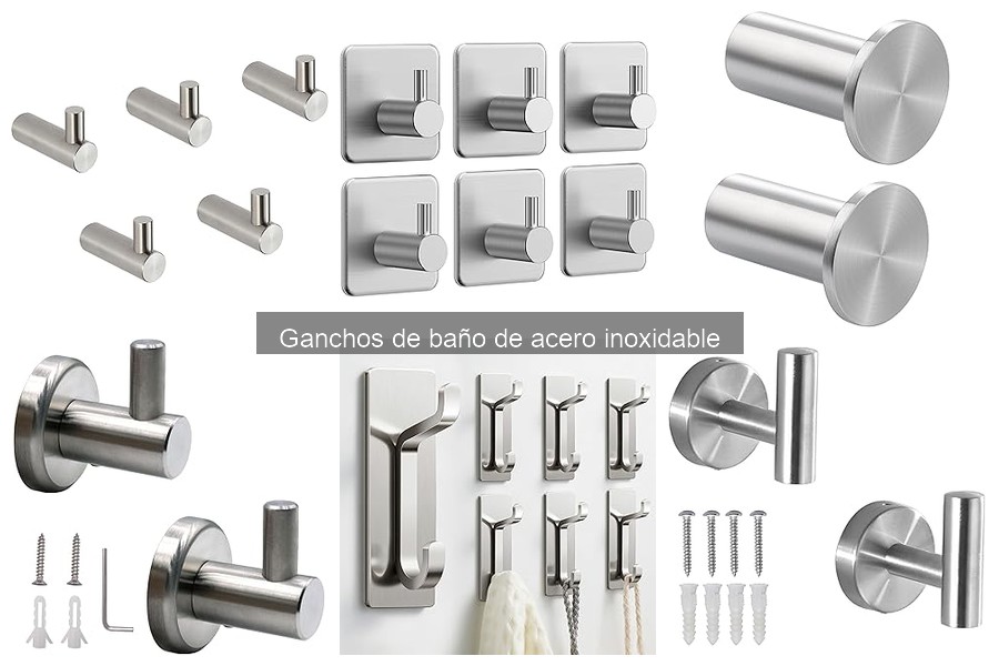 Ganchos de baño de acero inoxidable: Estilos y diseños únicos