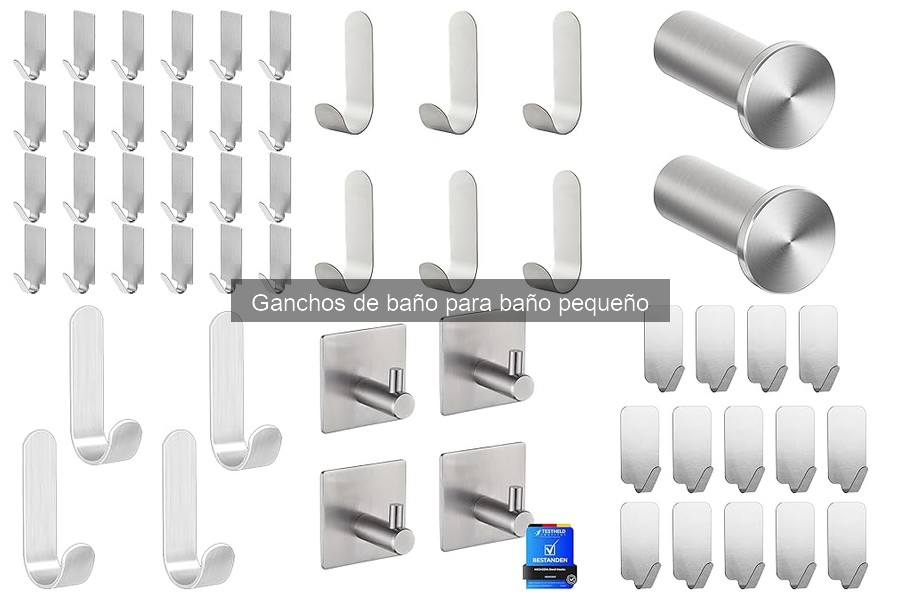 Ganchos de baño decorativos para espacios pequeños