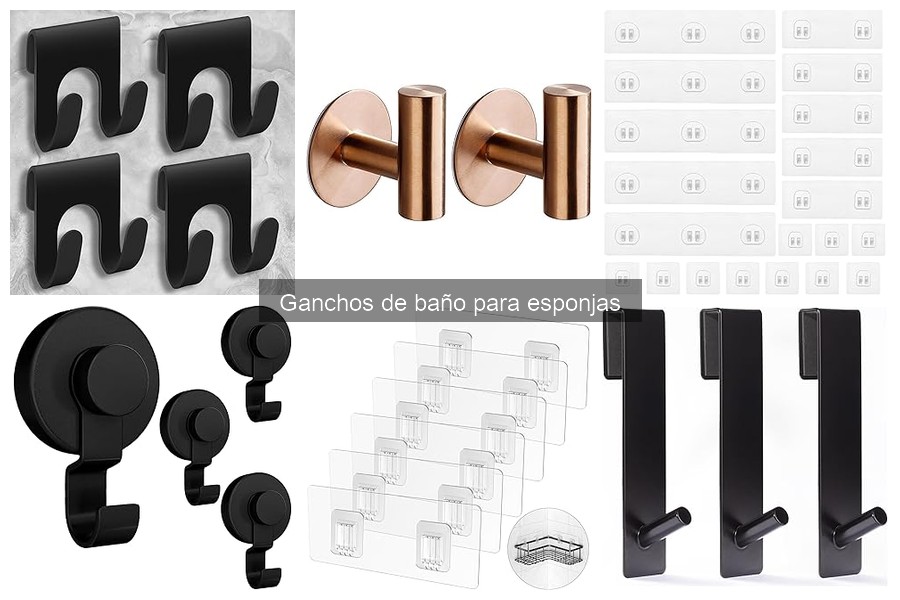 Ganchos de baño para esponjas: función y características esenciales
