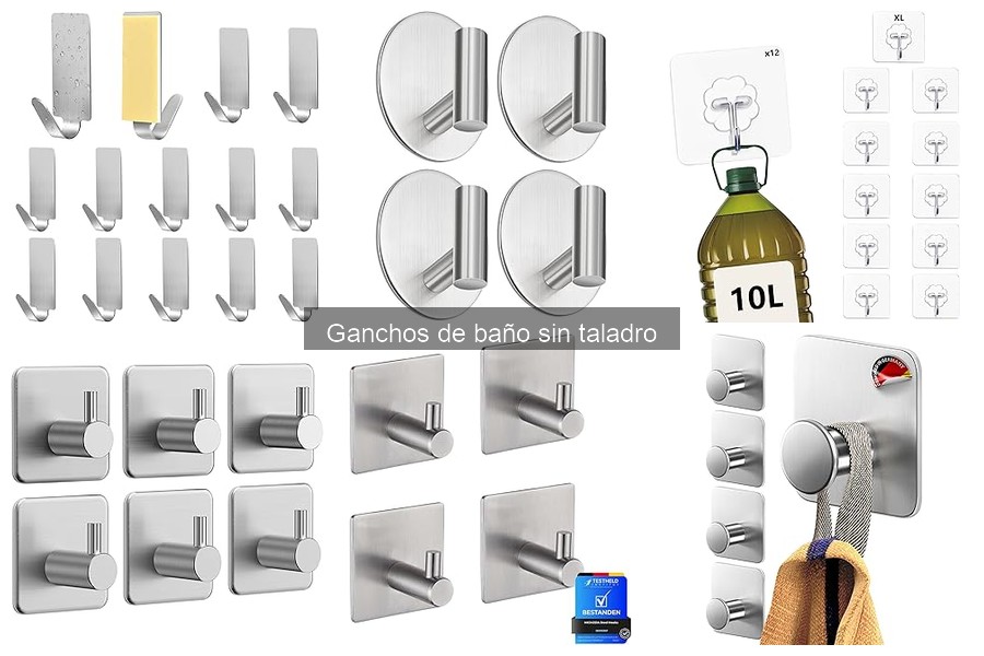 Ganchos de baño sin taladro: características y ventajas