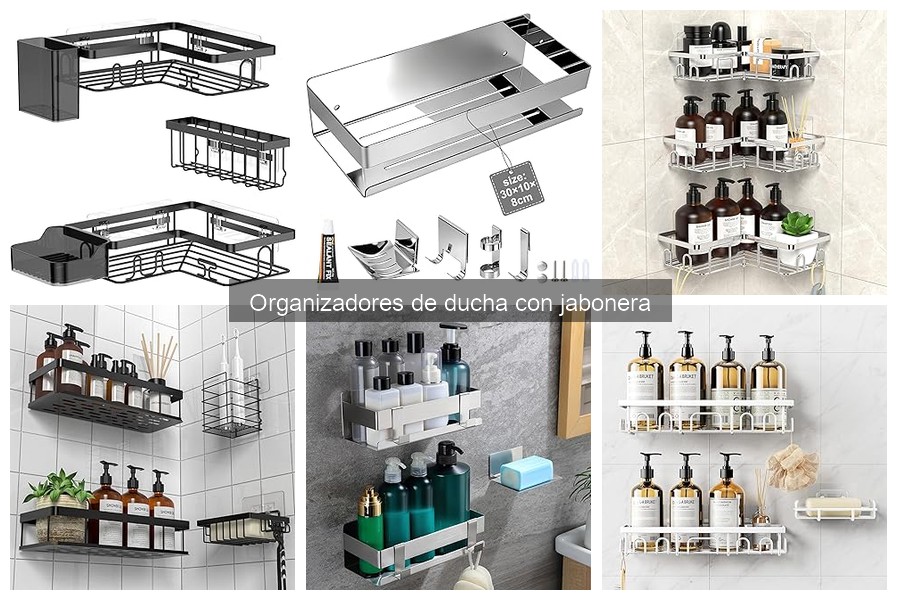 Guía de compra de organizadores de ducha con jabonera