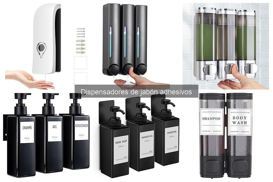 Guía de Instalación de Dispensadores de Jabón Adhesivos