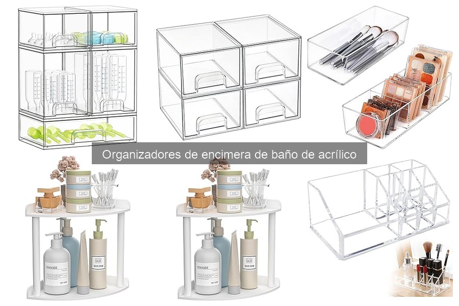 Ideas creativas para usar organizadores de encimera de baño de acrílico