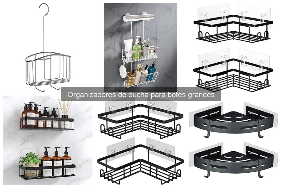 Instalación fácil de organizadores de ducha para botes grandes