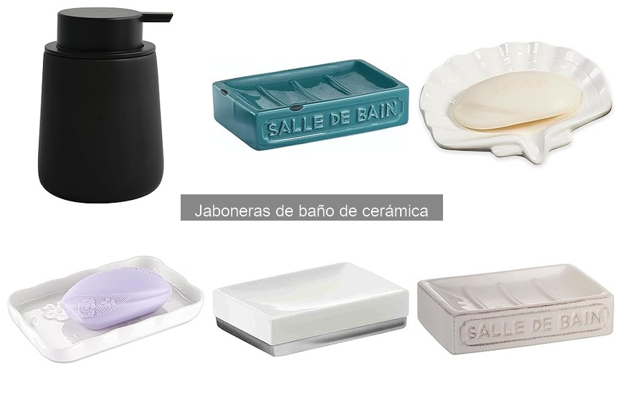 Jaboneras de cerámica compactas para baños pequeños