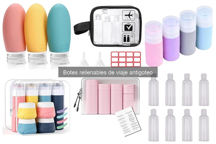 Mantenimiento de botes rellenables de viaje antigoteo