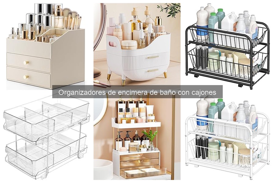 Mantenimiento de organizadores de encimera de baño con cajones