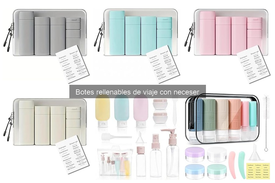 Mantenimiento y limpieza de botes rellenables de viaje