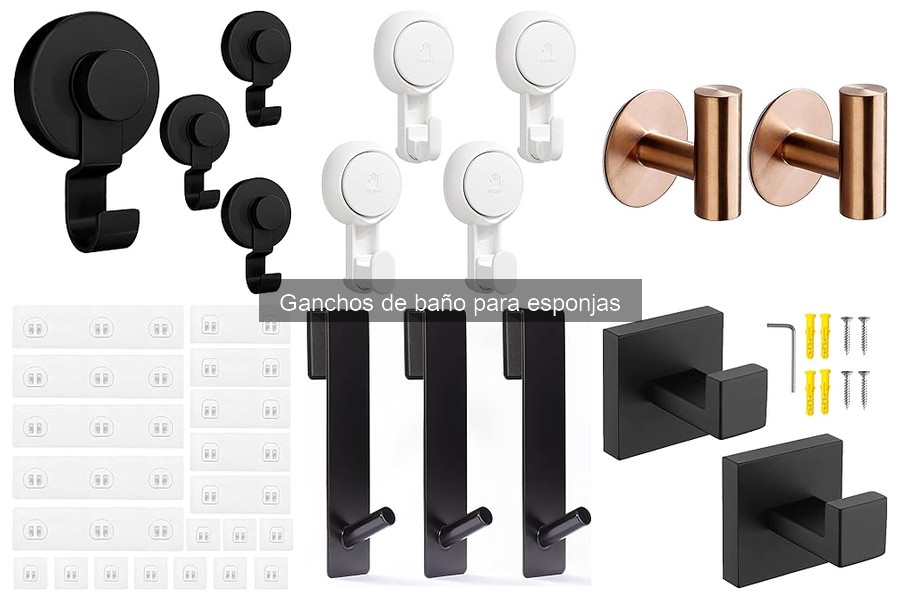 Mantenimiento y limpieza de ganchos de baño para esponjas