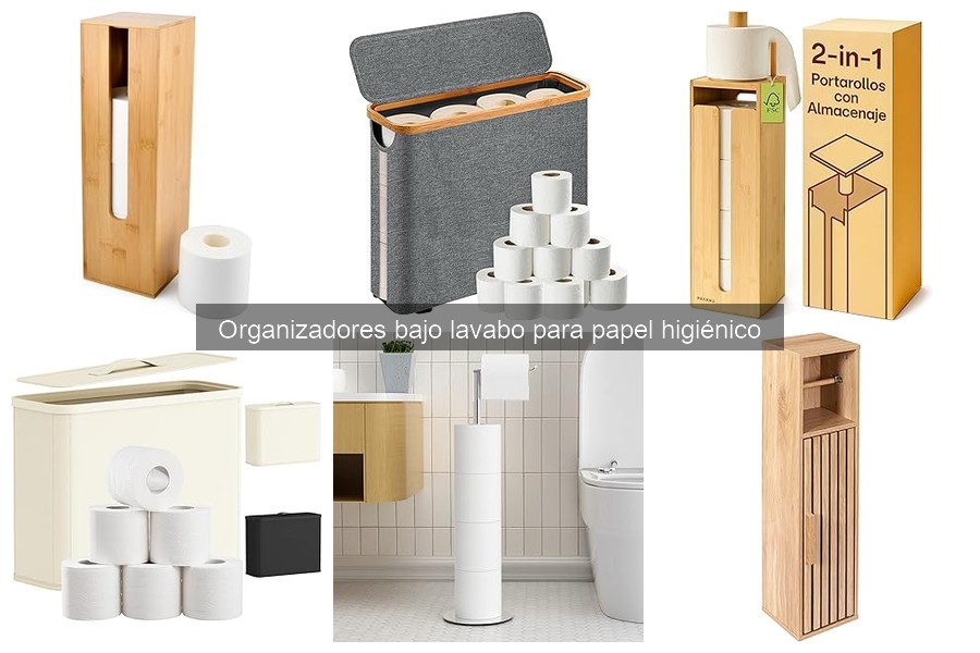 Materiales de Organizadores Bajo Lavabo para Papel Higiénico