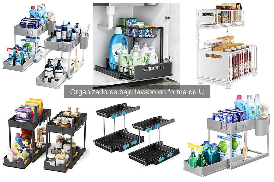 Maximiza el espacio en tu organizador bajo lavabo en forma de U