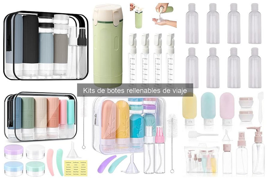 Mejores accesorios para kits de botes rellenables de viaje