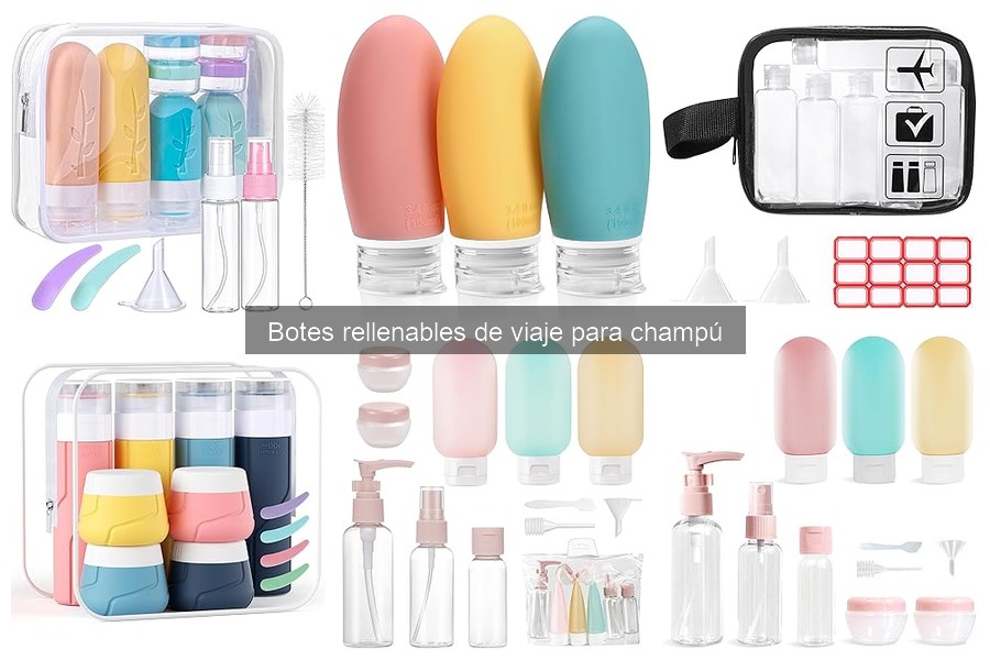 Mejores botes rellenables de viaje para champú según tipo de viaje