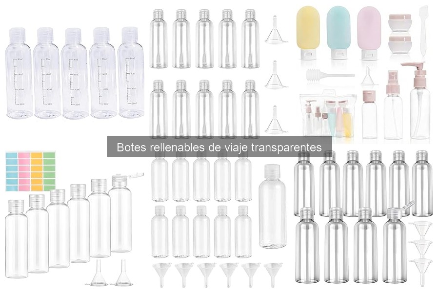 Mejores botes rellenables de viaje transparentes para viajeros