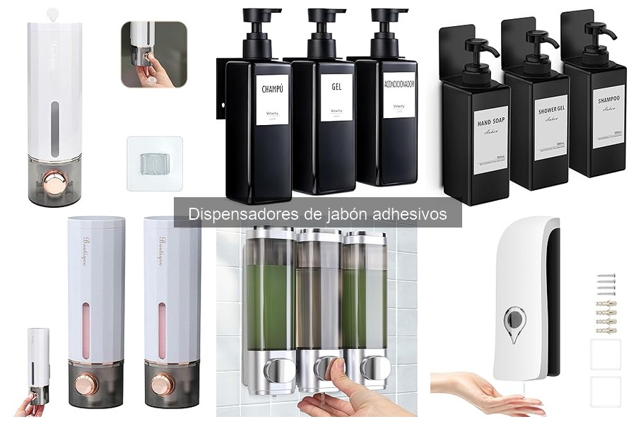 Mejores dispensadores de jabón adhesivos para baños pequeños