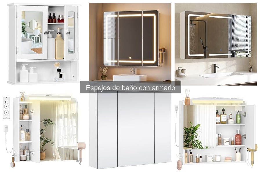 Mejores espejos de baño con armario para espacios pequeños
