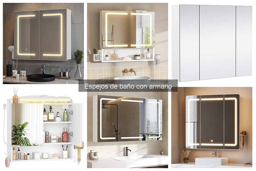 Mejores espejos de baño con armario para familias