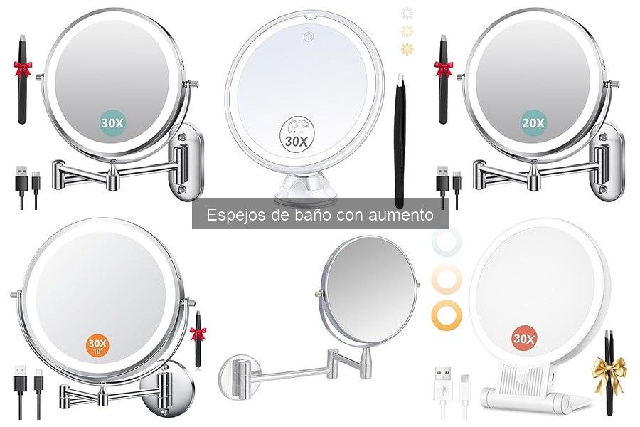 Mejores espejos de baño con aumento para maquillarse 2023