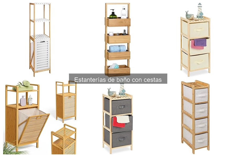 Mejores estanterías de baño con cestas para espacios pequeños