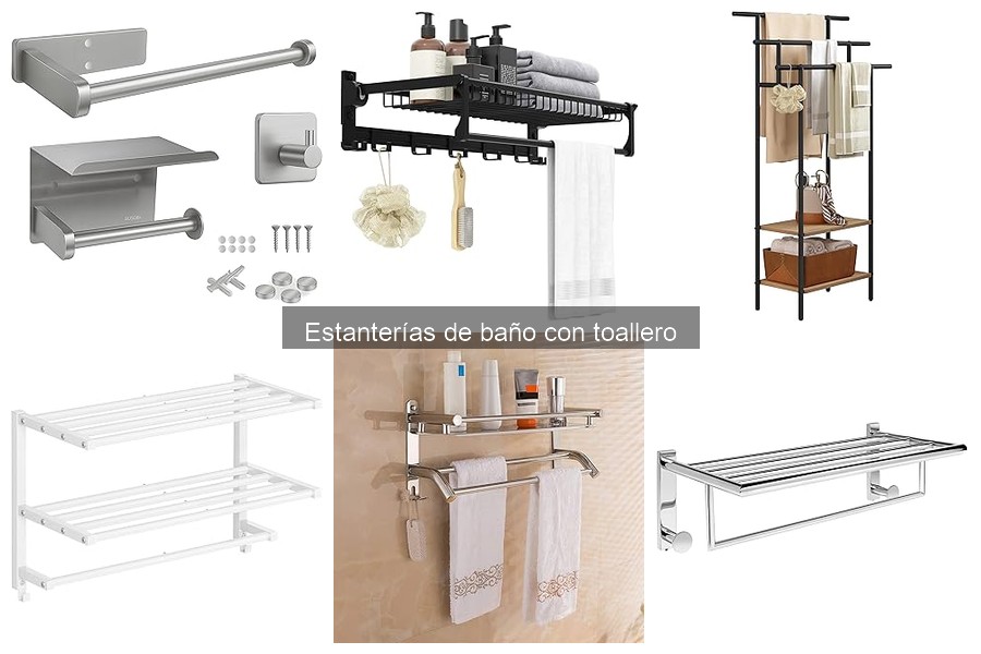 Mejores estanterías de baño con toallero para espacios pequeños